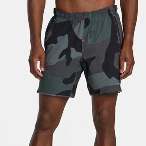 RVCA Yogger Stretch Elastic Waist Shorts 17" Big Camo Size M